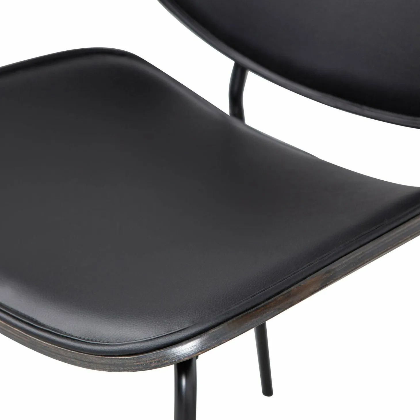 Eetkamerstoel Close Lederlook en Hout - Loft24.nl