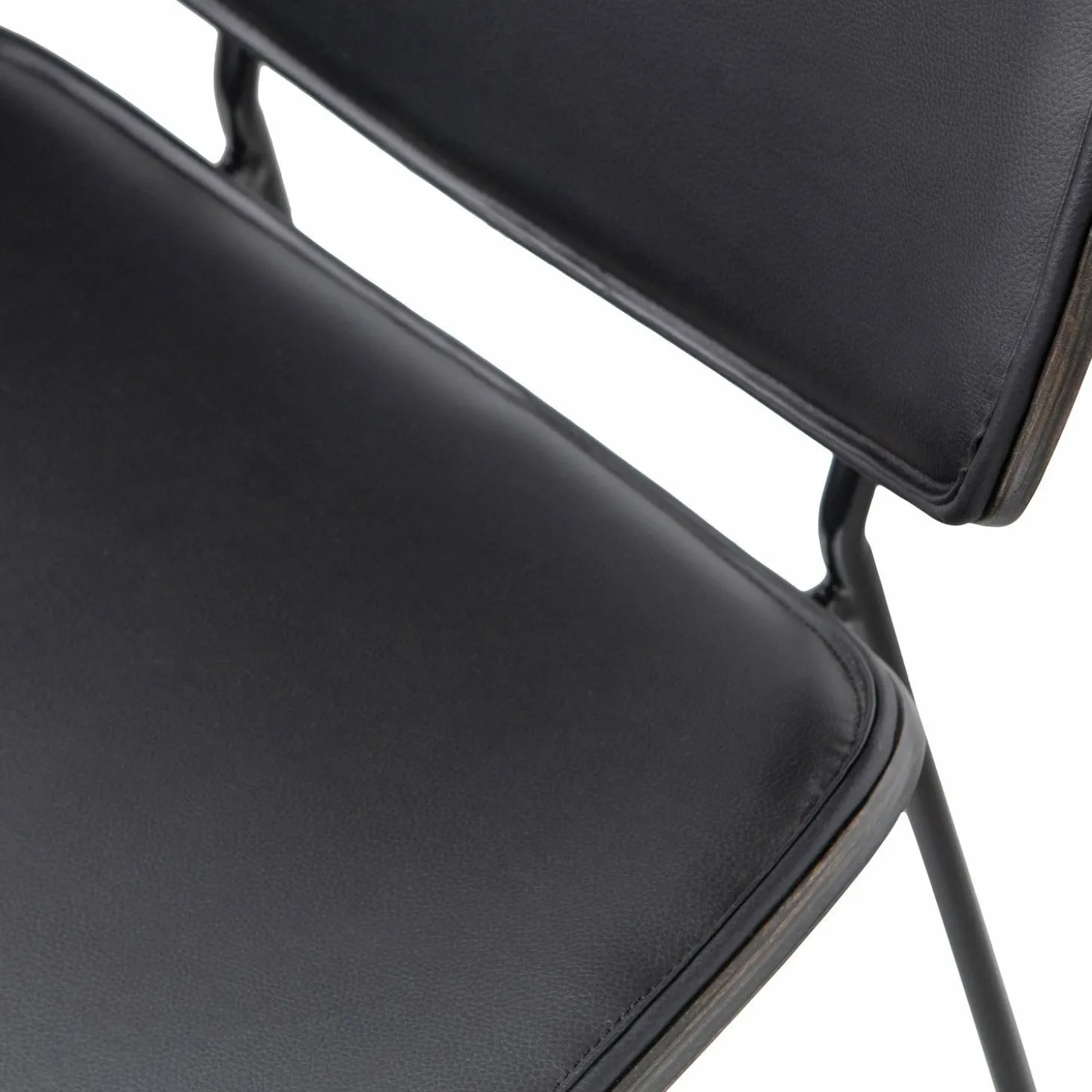 Eetkamerstoel Close Lederlook en Hout - Loft24.nl