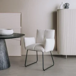 Eetkamerstoel Dante Teddy - Wit - Loft24.nl