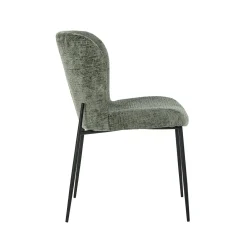 Eetkamerstoel Darby Chenille kleur Groen - Loft24.nl