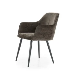 Eetkamerstoel Esmee met armleuning - Bruin - Loft24.nl