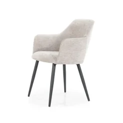Eetkamerstoel Esmee met armleuning - Beige - Loft24.nl