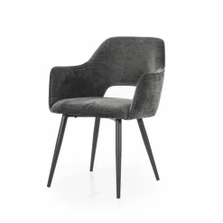 Eetkamerstoel Esmee met armleuning - Antraciet - Loft24.nl