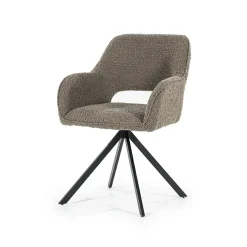 Eetkamerstoel Fabio Bouclé - Bruin - Loft24.nl