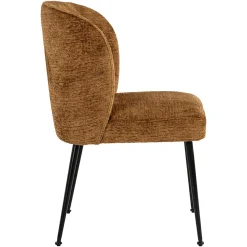 Eetkamerstoel Fallon Chenille kleur Cognac - Loft24.nl