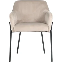 Eetkamerstoel Fay Velvet kleur Khaki - Loft24.nl