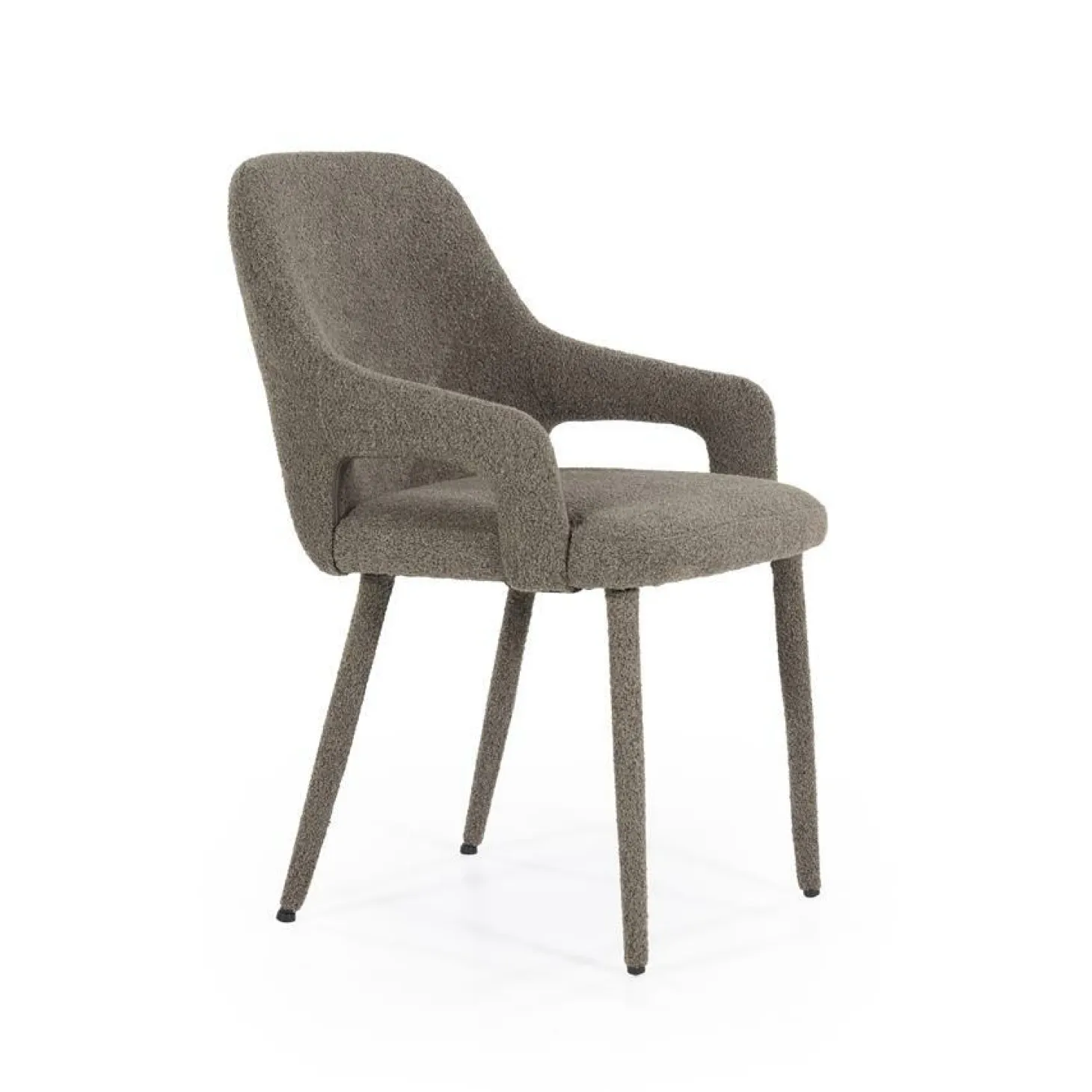 Eetkamerstoel Fika Bouclé - kleur Bruin - Loft24.nl