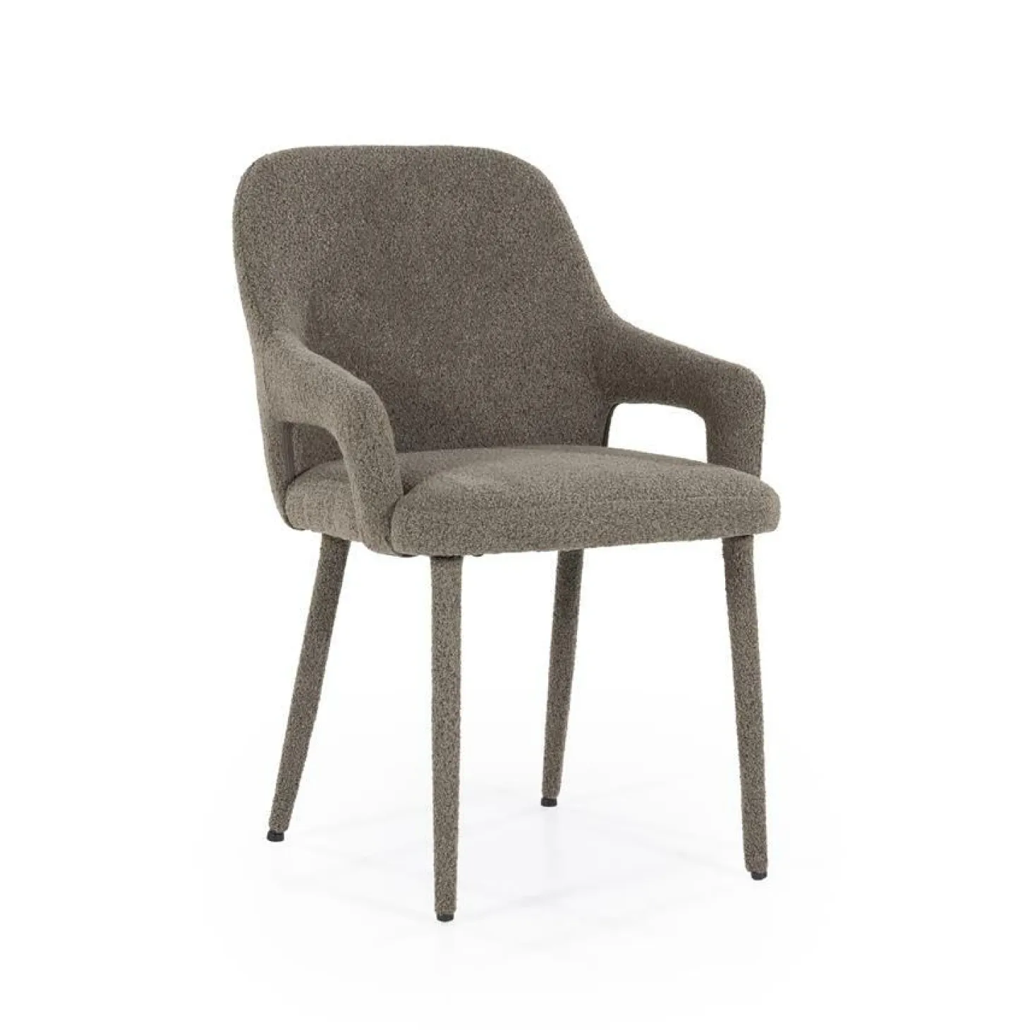 Eetkamerstoel Fika Bouclé - kleur Bruin - Loft24.nl