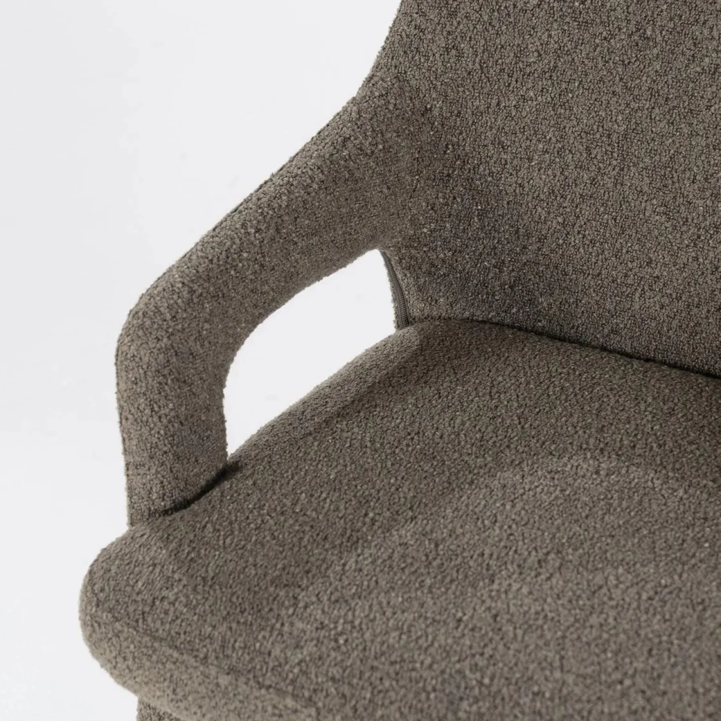 Eetkamerstoel Fika Bouclé - kleur Bruin - Loft24.nl