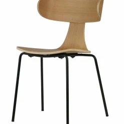 Eetkamerstoel Form met zwarte poot - Naturel - Loft24.nl