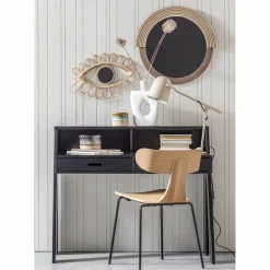 Eetkamerstoel Form met zwarte poot - Naturel - Loft24.nl