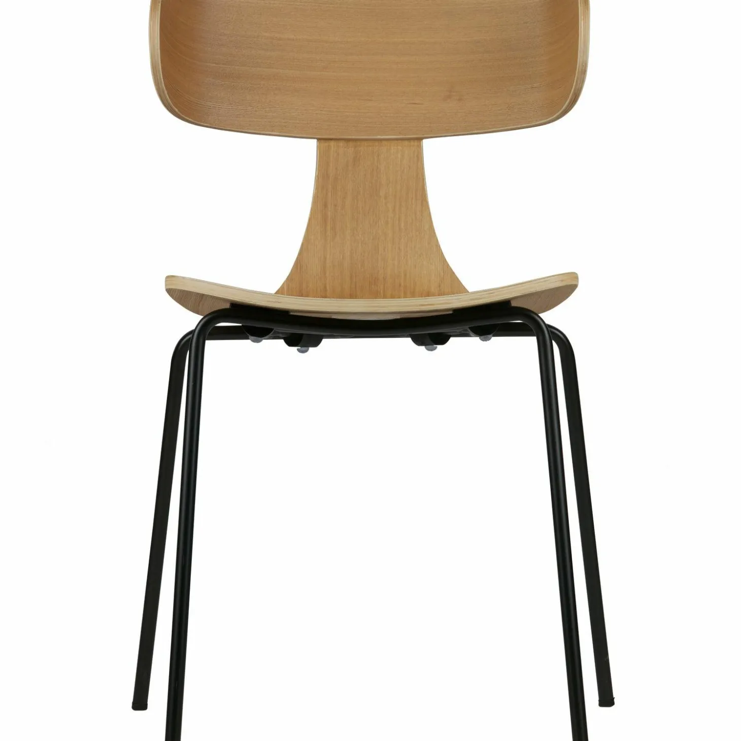 Eetkamerstoel Form met zwarte poot - Naturel - Loft24.nl