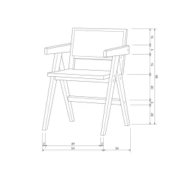 Eetkamerstoel Gunn Rotan - Loft24.nl