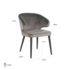 Eetkamerstoel Indigo Velvet - Loft24.nl