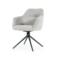 Eetkamerstoel Jeff Bouclé - Grijs - Loft24.nl
