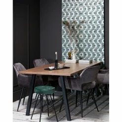 Eetkamerstoel Jelle Velvet - Grijs - Loft24.nl