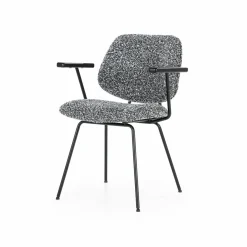 Eetkamerstoel Jon met armleuning - Zwart - Loft24.nl