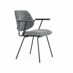 Eetkamerstoel Jon met armleuning - Zwart - Loft24.nl