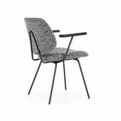 Eetkamerstoel Jon met armleuning - Zwart - Loft24.nl