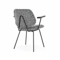 Eetkamerstoel Jon met armleuning - Zwart - Loft24.nl