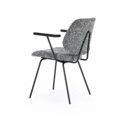 Eetkamerstoel Jon met armleuning - Zwart - Loft24.nl