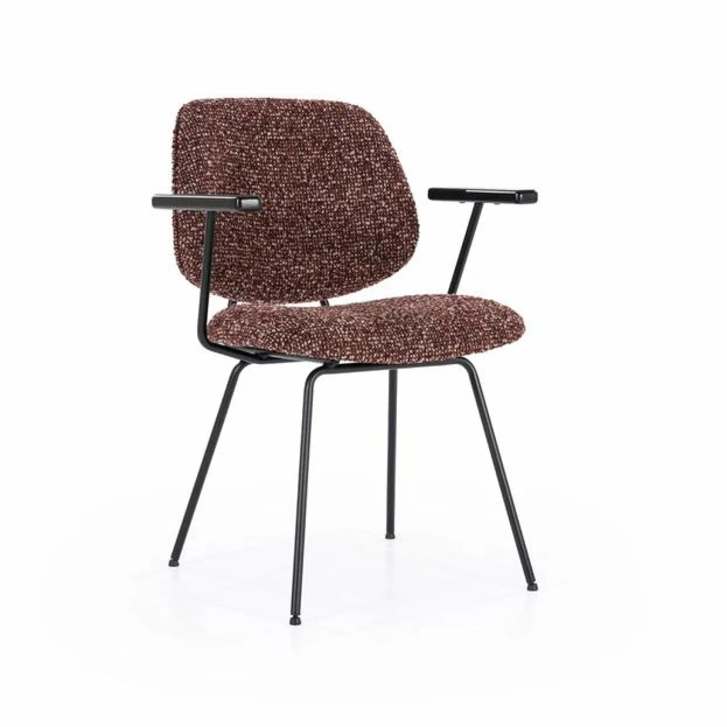 Eetkamerstoel Jon met armleuning - Rood - Loft24.nl