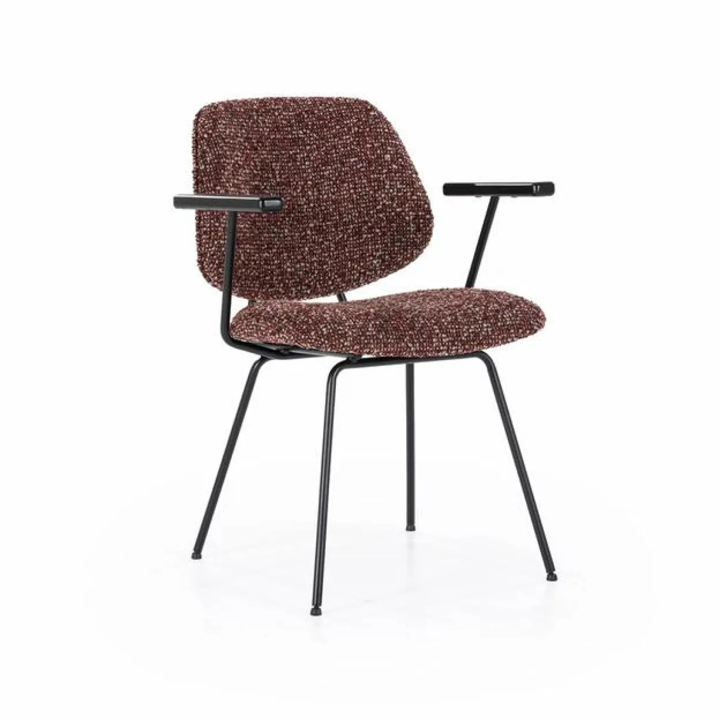 Eetkamerstoel Jon met armleuning - Rood - Loft24.nl