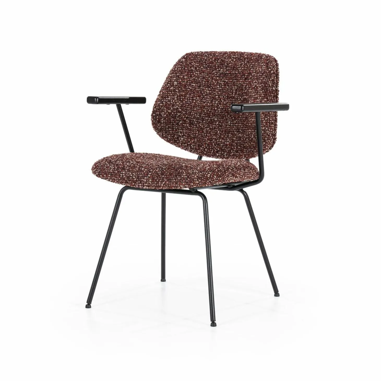 Eetkamerstoel Jon met armleuning - Rood - Loft24.nl