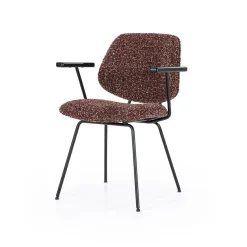 Eetkamerstoel Jon met armleuning - Rood - Loft24.nl