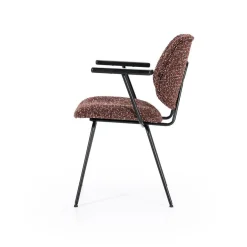 Eetkamerstoel Jon met armleuning - Rood - Loft24.nl