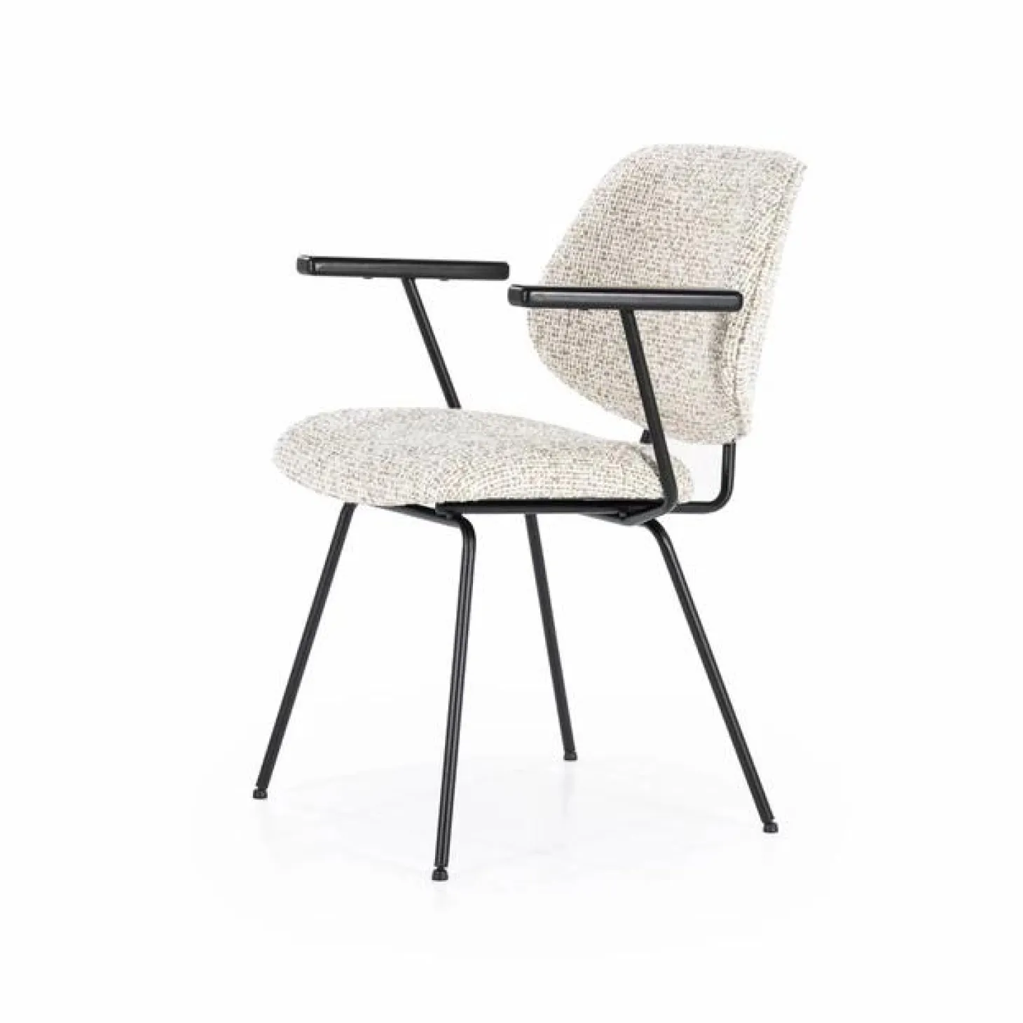 Eetkamerstoel Jon met armleuning - Beige - Loft24.nl