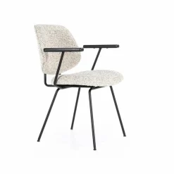 Eetkamerstoel Jon met armleuning - Beige - Loft24.nl