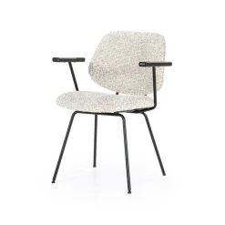 Eetkamerstoel Jon met armleuning - Beige - Loft24.nl