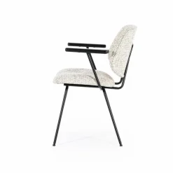 Eetkamerstoel Jon met armleuning - Beige - Loft24.nl