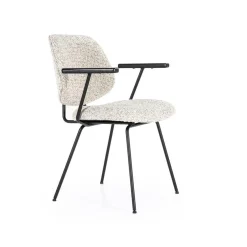 Eetkamerstoel Jon met armleuning - Beige - Loft24.nl