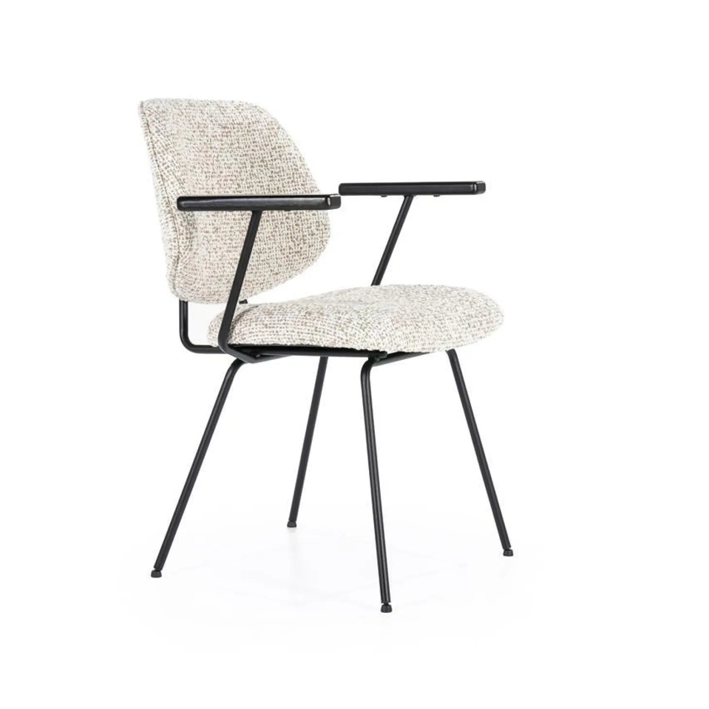 Eetkamerstoel Jon met armleuning - Beige - Loft24.nl