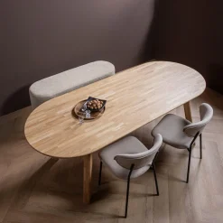 Eetkamerstoel Kjeld Geweven - Zand - Loft24.nl