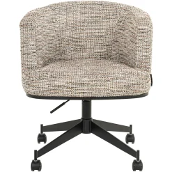 Eetkamerstoel Lana Graffic stof kleur Beige - Loft24.nl