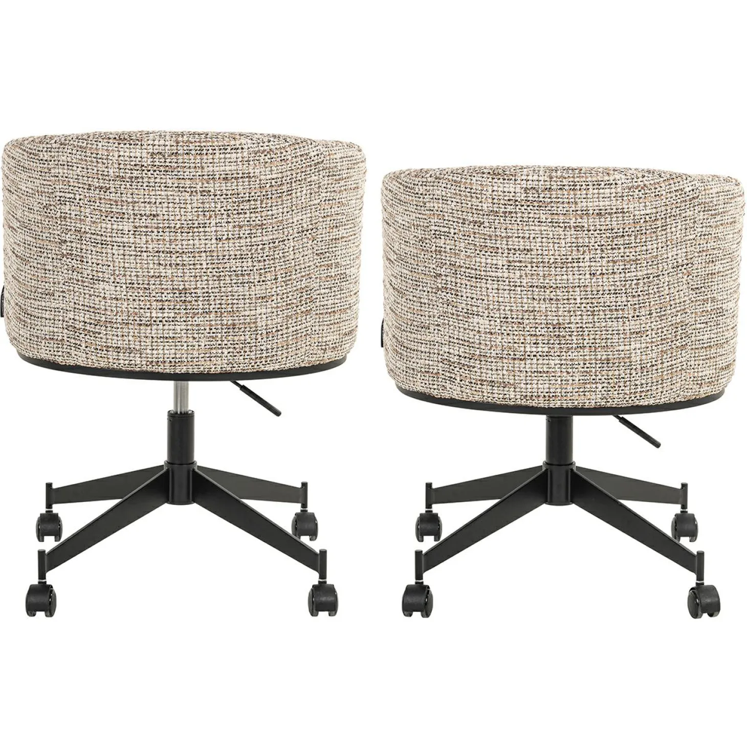 Eetkamerstoel Lana Graffic stof kleur Beige - Loft24.nl