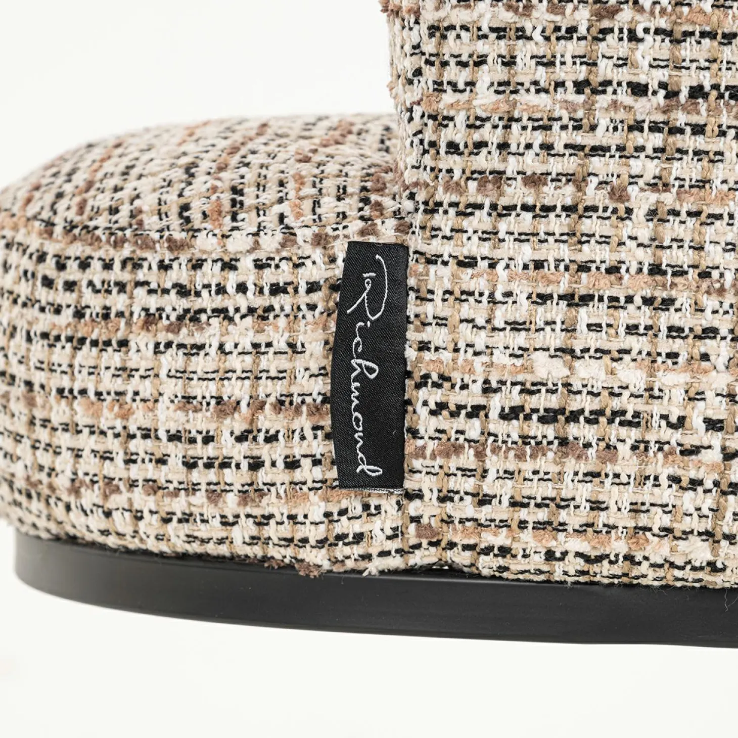 Eetkamerstoel Lana Graffic stof kleur Beige - Loft24.nl