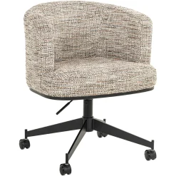 Eetkamerstoel Lana Graffic stof kleur Beige - Loft24.nl