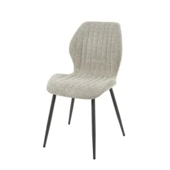 Eetkamerstoel Lindesteun - Bouclé zand - Loft24.nl