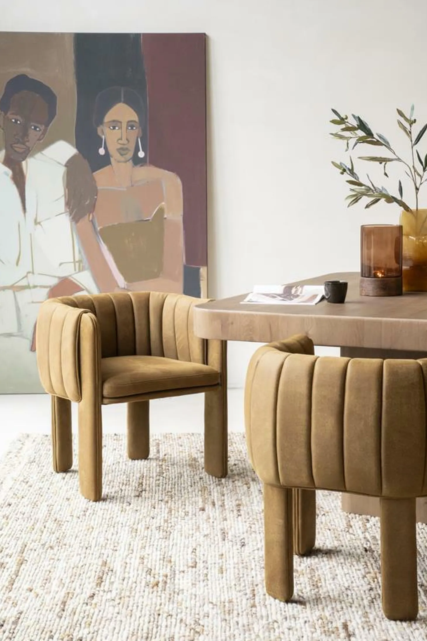 Eetkamerstoel Liselore - Cognac - Loft24.nl