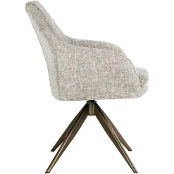 Eetkamerstoel Marlon Chenille kleur Pearl - Loft24.nl