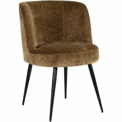 Eetkamerstoel Morton Velvet kleur Olijfgroen - Loft24.nl