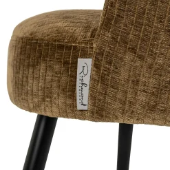 Eetkamerstoel Morton Velvet kleur Olijfgroen - Loft24.nl