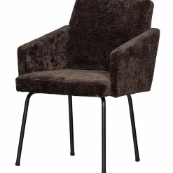 Eetkamerstoel Mount 3D Chenille Donkerbruin - Loft24.nl