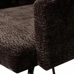 Eetkamerstoel Mount 3D Chenille Donkerbruin - Loft24.nl