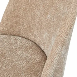 Eetkamerstoel Mount 3D Chenille met chrome poot - Zand - Loft24.nl