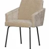 Eetkamerstoel Mount 3D Chenille Zand - Loft24.nl